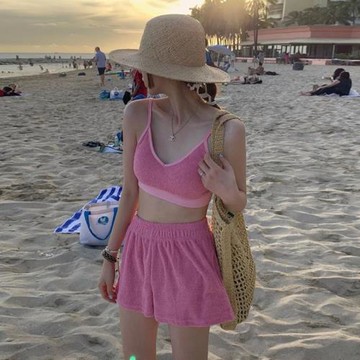 純欲三件套泳衣女2025新款爆款性感女款泡溫泉分體海邊度假高級感