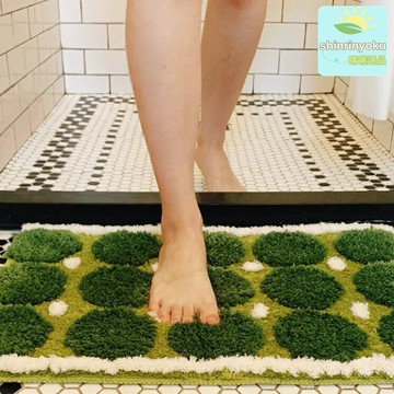 【強效吸水防滑】苔蘚地毯 浴室地墊 吸水墊 防滑墊 衛生間地墊 植絨加厚 高低毛簇絨 乾溼分離 家用衛浴必備