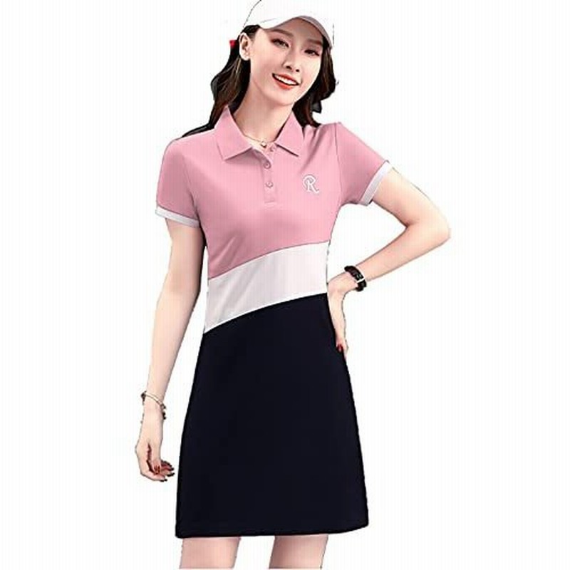 ｚｉｇｕテニスウェア レディース ワンピース 半袖 ポロシャツ ロング丈 ポロシャツワンピース レディース ゴルフ ピンク 2x L 通販 Lineポイント最大0 5 Get Lineショッピング