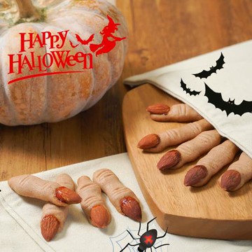 【LS手作甜點x藍帶主廚】巫婆手指杏仁餅乾 (50隻/袋)(萬聖節限定)x5袋