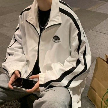 限時優惠 新款衝鋒衣外套 春秋季男oversize高街大碼男裝潮牌潮流衝鋒衣夾克上衣新款外套