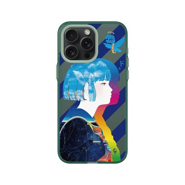 iPhone 15 Pro Max Clear 憂墨綠 - MITSUME - Blue bird