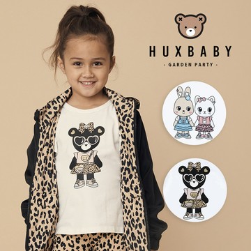 澳洲 Huxbaby 有機棉女孩粉豹紋上衣