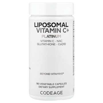 Codeage, Liposomal Vitamin C+ Platinum, 180 Vegetable Capsules