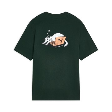 PUMA 短T MONDAY SLEEPING CLUB系列 森林綠 短袖 T恤 中性 63899070