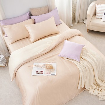 【DUYAN 竹漾】60支萊賽爾天絲單人二件組＋雙人鋪棉兩用被 / 焙香歐蕾 台灣製