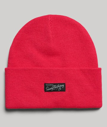 Superdry Women's Women's Essential Logo Beanie Pink / Fuschia Rose - Size: 1SIZE