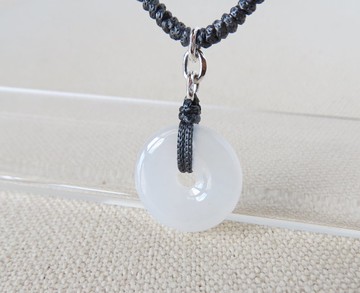 本命年【歲歲平安】冰飄意境棉平安扣翡翠絲光編織項鍊*SF04*招財