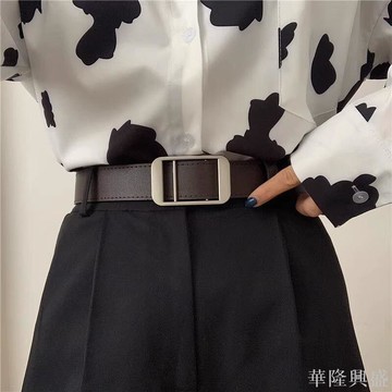 華隆 新款皮帶女裝飾簡約褲帶女士休閑學生潮牛仔褲腰帶男免打孔ins風