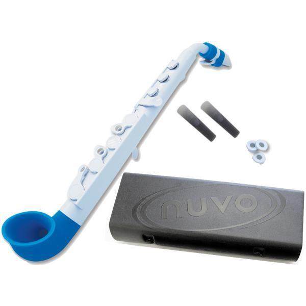 NUVO(ヌーボ) jSAX ホワイト ブルー プラスチック 楽器 サックス Jサックス 本体 カーブド サクソフォン 白色 青色 水色 Blue　 北海道 沖縄 離島不可