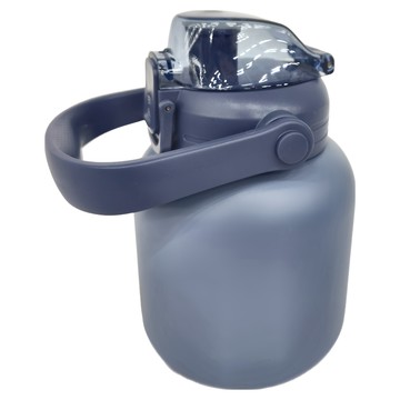 MINI 提把彈蓋保溫瓶 HP1-800型號 內膽304不鏽鋼 附吸管  霧藍色  800ml  1個