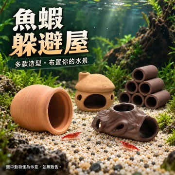PJ小舖 水族造景 魚蝦躲避屋 水族裝飾  躲藏陶罐 蝦屋 蝦窩 魚缸 蝦罐 躲藏屋 慈鯛罐