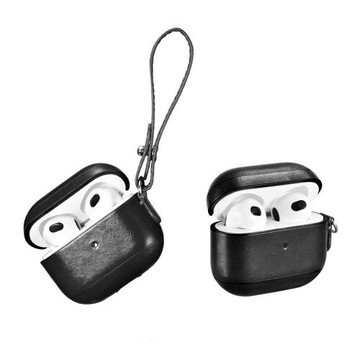 ICARER 復古系列 Apple AirPods 3側耳掛繩 手工真皮保護套 蘋果無線耳機 收納保謢套