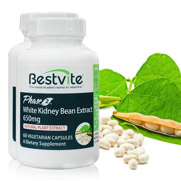 【美國BestVite】必賜力PHASE 2專利型白腎豆膠囊2瓶組 (60顆*2瓶)