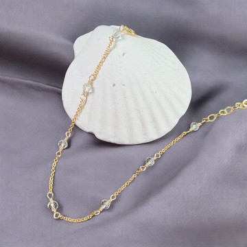 Soli【4月誕生石】白水晶手鏈 / 14KGF / 天然石