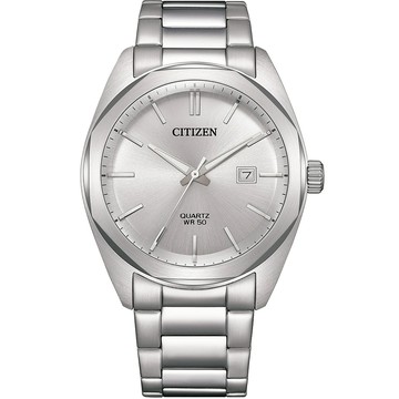 CITIZEN 星辰 限量 紳士日期手錶 送禮-銀/41mm BI5110-54A