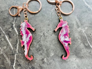 檜木海馬海浪吊飾