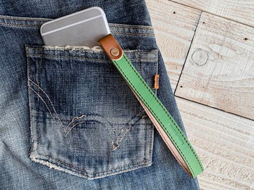 BELT 棕 x Green Royal Road 休閒腰帶縫合帶鑰匙扣 OK BSS-GB-B