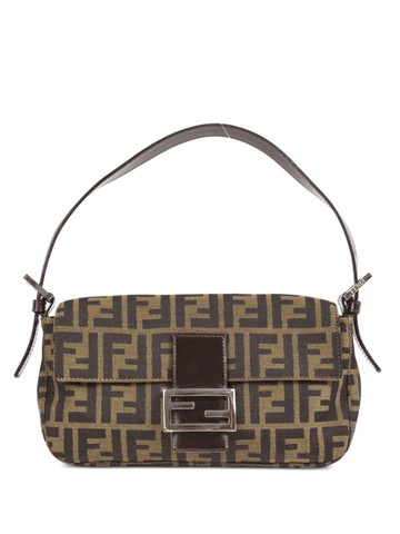 Fendi Pre-Owned - 1990-2000s Baguette Zucca shoulder bag - women - Leather/Canvas - One Size - Brown