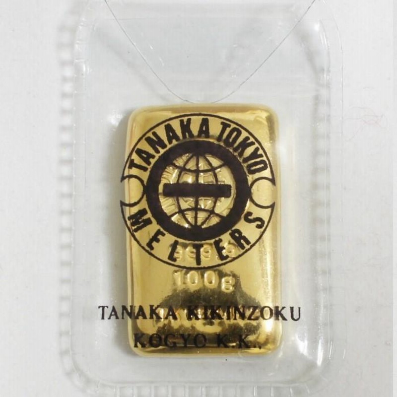 純金 インゴット 24金 田中貴金属 100g 未使用品 K24 ゴールド