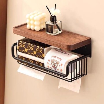 新中式胡桃木衛生紙置物架衛生間手紙架廁所實木卷紙架創意紙巾架