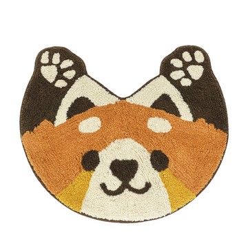 日本 TOMO - 萬歲動物 短絨吸水腳踏墊/地墊-小浣熊 (約61x50cm)