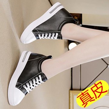 內增高女鞋真皮百搭休閑運動鞋板鞋今年流行爆款的鞋子顯高小個子