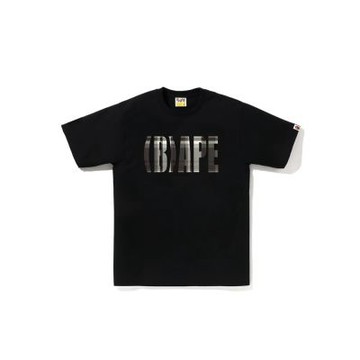BAPE CHECK (B)APE LOGO TEE T恤 括號格紋 短T 短袖 黑灰 RAY-129 [台灣現貨]