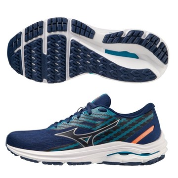MIZUNO 美津濃 慢跑鞋 男鞋 運動鞋 緩震 支撐型 WAVE EQUATE 7 藍 J1GC234853