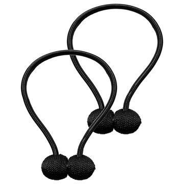 寢室安居 簡約窗簾磁鐵扣 黑色  2個