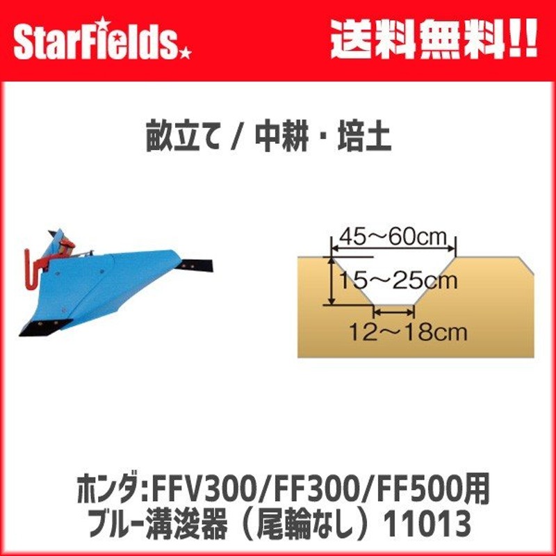 ホンダ 耕運機 サラダ FF300/FF500用 ブルー溝浚器L（尾輪無し） 宮丸 12145 (旧11013) LINEショッピング