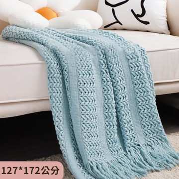 【BonBon naturel】北歐純色層次針織流蘇沙發蓋布(多款任選)