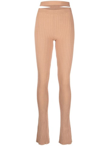 Andreadamo Ribbed Knit Flare Pants