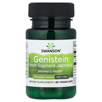 Swanson Vitamins, 來自槐樹的染料木黃酮全素膠囊，125 毫克，60 粒