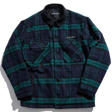 UNDER PEACE 23AW JOURNEY / 3M THINSULATE FLANNEL JKT 法蘭絨 格紋外套 (綠色)