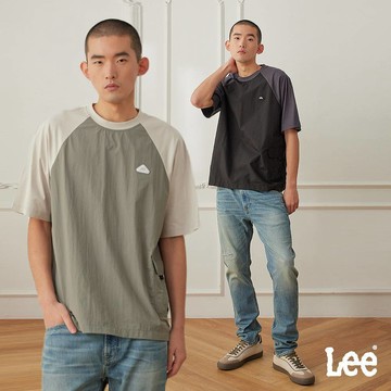 Lee 側口袋寬鬆短T 男 灰色 黑色 LB502025