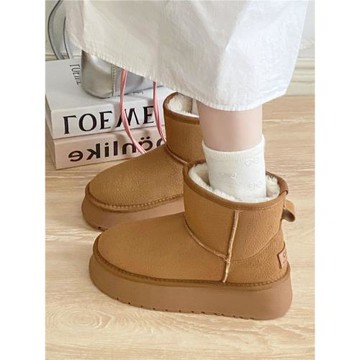 2024冬季新款雪地靴厚底增高大棉鞋加厚加絨鞋子女鞋冬天靴子棉靴