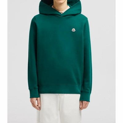 ★【MONCLER】メンズ★Felpa con patch logato★パーカー Moncler logo-patch Hoodie | Grey | FARFETCH