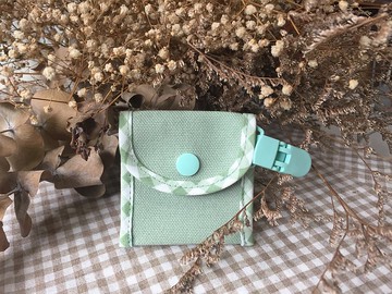文青帆布平安符袋-湖水綠x湖水綠-
