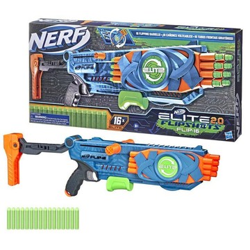 竹北kiwi玩具屋_NERF 菁英系列急速翻轉16射擊器_01701807