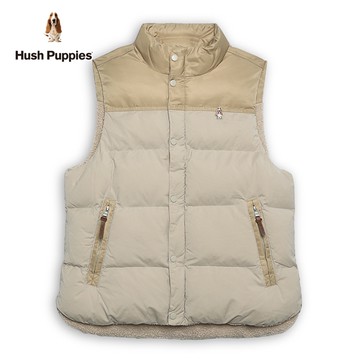 Hush Puppies 背心 男裝雙面穿羽絲絨刺繡小狗背心