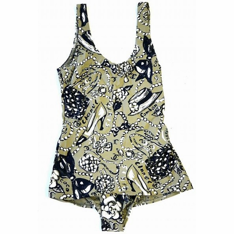 アパレル Chanel シャネル レディース スイムウェア 水着 ワンピース型 ココマーク ナイロン80 スパンデックス カーキ 黒 ブラック ホワイト 40 K 通販 Lineポイント最大0 5 Get Lineショッピング