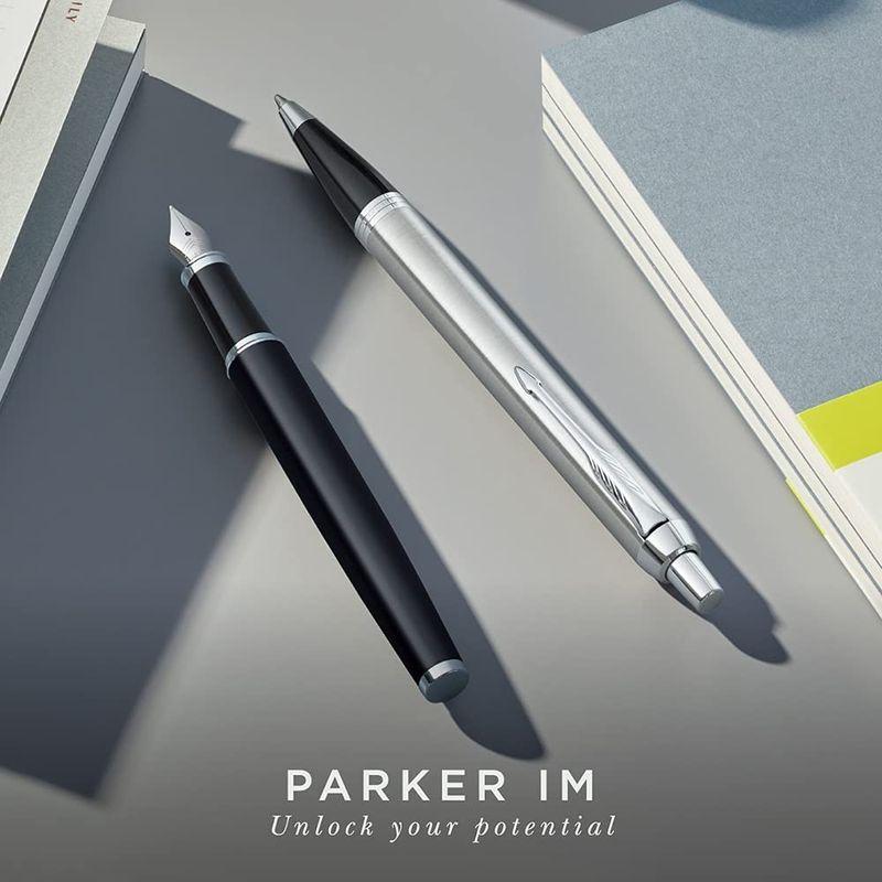 PARKER パーカー 万年筆 F 細字 IM コアライン ブラックCT 1975591 両用式 正規輸入品 約153mmx10mm