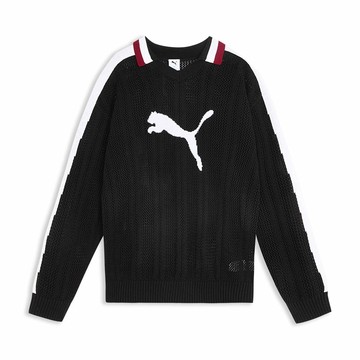 PUMA 流行系列T7鉤織長袖Polo衫 男女共同