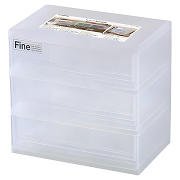 KEYWAY 聯府 mini三層收納盒 M(258 x 247 x 160mm)  透明色  3層