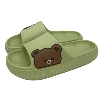 WUWU 可愛動物厚底拖鞋  綠色  240mm