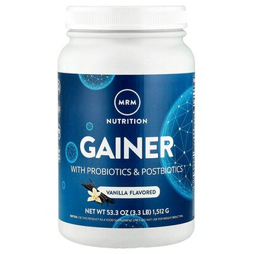 MRM Nutrition, Gainer，10 億益生菌，香草味，3.3 磅（1,512 克）