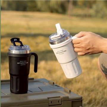 戶外車載冰霸杯 600ml 粉色