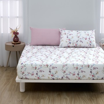 新品_東妮寢飾(單人/雙人/加大/特大)100%精梳棉床包枕套組／花神之吻