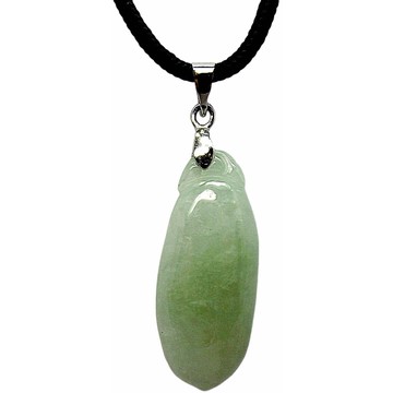 冰膠感滿綠好運福瓜 天然A貨翡翠玉石吊墜子項鍊AA45